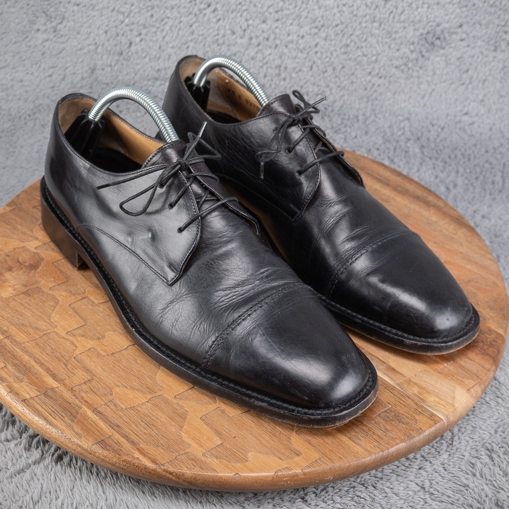 Cole Haan City Men's Lenox Hill Cap Toe Oxford Italy Black Leather, Size: 11